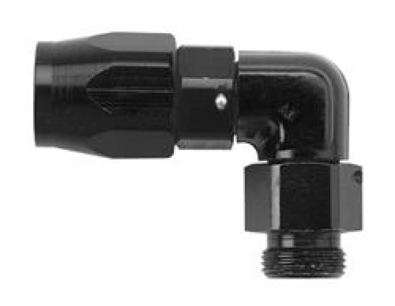 Fragola -6AN x 90 Degree Hose End x 1/4 NPT - Black