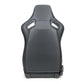 NRG Omega Reclinable Racing Seat (Pair) Black with Black Carbon Vinyl Back
