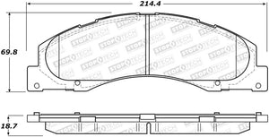 StopTech Sport Brake Pads w/Shims - Rear