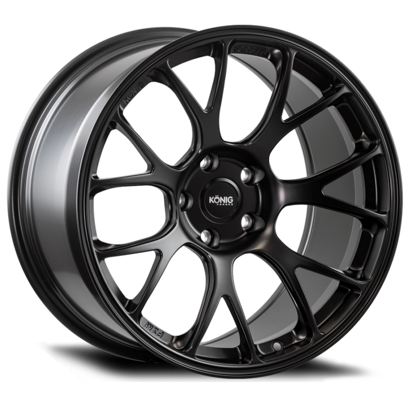 Konig Forged F1M 18X10 5X120 ET25 Satin Black Knurled Bead