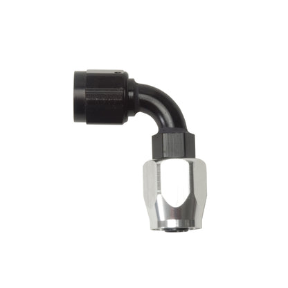 Russell Performance -16 AN Silver/Black 90 Degree Full Flow Hose End