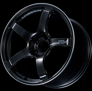Advan TC4 18x8.5 +45 5x112 Black Gunmetallic Wheel and Ring