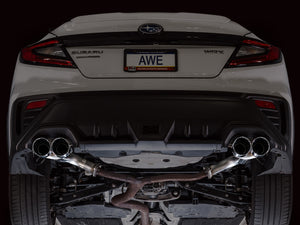 AWE Tuning 22-25 Subaru VB WRX Track Edition Axle-Back Exhaust - Chrome Silver Tips