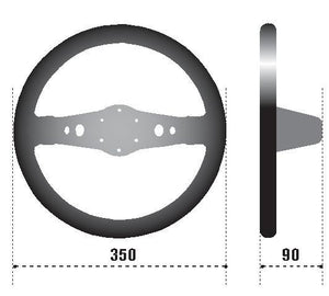 Sparco Steering Wheel 215 Suede Black