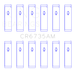 King Engine Bearings Mitsubishi 6G74 3000GT/Dodge Stealth (Size 0.5) Performance Rod Bearing Set