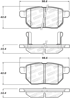 StopTech Street Brake Pads - Rear