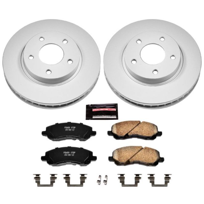 Power Stop 07-12 Dodge Caliber Front Z17 Evolution Geomet Coated Brake Kit