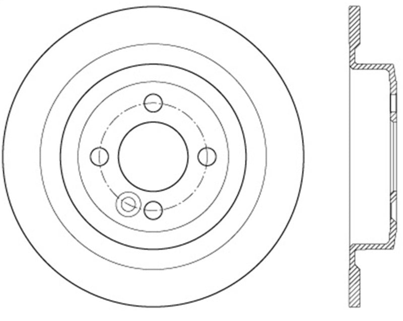 StopTech 09-16 MINI Cooper Cyro Slotted Sport Brake Rotor - Rear Left