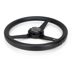 NRG Aluminum Steering Wheel 330mm - Heritage Solid Spoke - Ergonomic Grip - Anadized Black