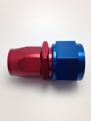 Fragola -16AN Fem. Nut x -12AN Hose Reducing Hose End - Blue/Red