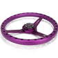 NRG Aluminum Steering Wheel 330mm - Extra Light - Ergonomic Grip - Anadized Purple