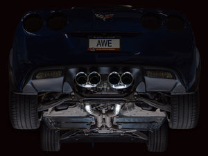 AWE Tuning C6 Chevrolet Corvette Z06/ZR1 Track Edition Axle-Back Exhaust w/ Chrome Silver Tips