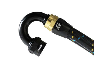 GReddy AN10 180 DEGREE HOSE END SWIVEL BLACK/GOLD ANODIZED