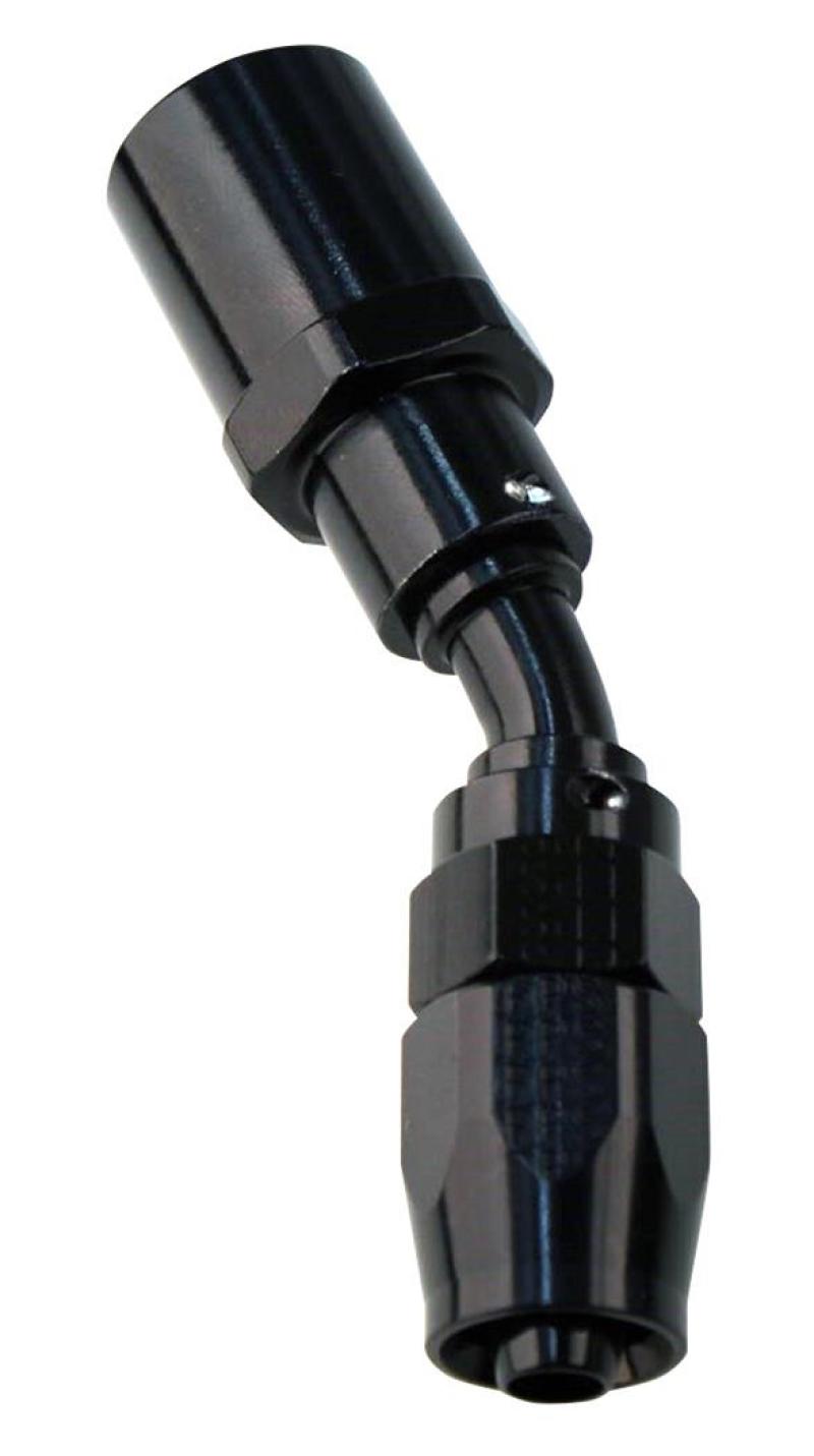 Fragola -6AN Pro-Flow x 30 Degree 3/8 EFI Quick Disconnect Hose End - Black