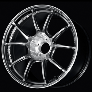 Advan RZIII 18x7.5 / +39 Offset / 5x112 BC / 66.5mm Bore / Hyper Platinum Black & Diamond Cut