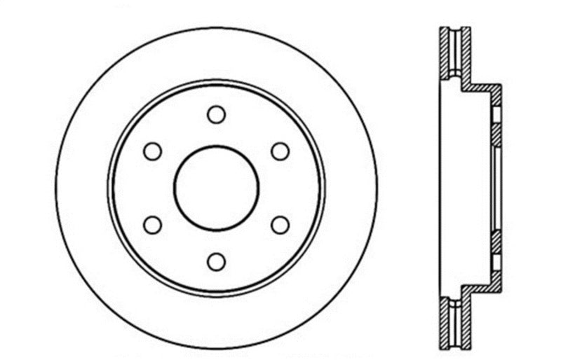 StopTech 99-06 GMC Sierra (2dr) Front Left Slotted & Drilled Rotor