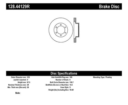 StopTech 05-09 Toyota Tacoma/03-09 4 Runner Drilled Right Front Rotor