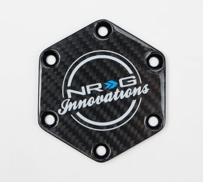 NRG Carbon Fiber Horn Delete Button Circular Logo Front/ Back