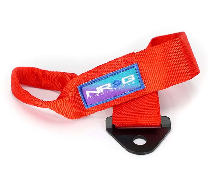 NRG Universal Tow Strap 24in Adjustable - Red