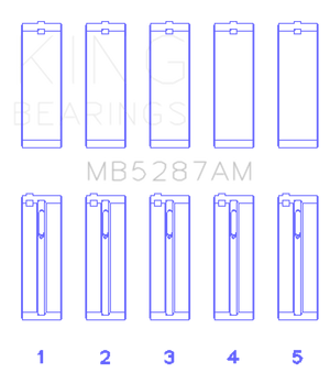 King Engine Bearings Toyota 1ZZ-FE (Size .25) Main Bearing Set