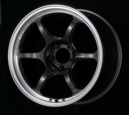 Advan RG-D2 17x8.0 +35 4-100 Machining & Black Gunmetallic Wheel