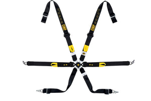 OMP Safety Harness One 2In Endurance Black Pull Down