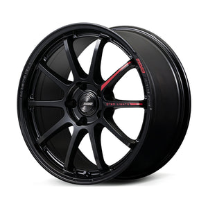 Gram Lights 57NR LIMITED II 17x7.0 +47 4-100 Semigloss Black Wheel w/ Black Cap/Stickers/Air Valve