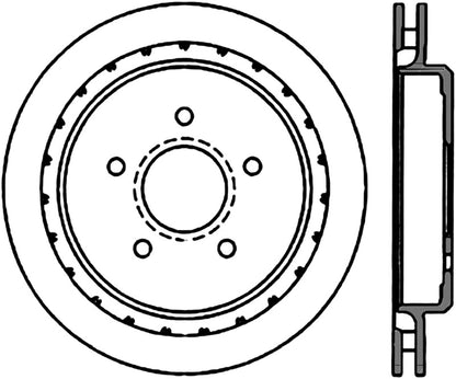 StopTech Power Slot 97-04 Chevy Corvette Slotted Left Rear CRYO Rotor