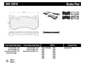 StopTech Mercedes Benz Front Performance Brake Pads