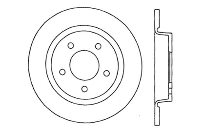 StopTech 04-10 Mazda3 Drilled Left Rear Rotor