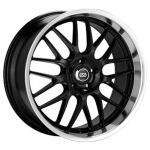 Enkei Lusso 20 x 8.5 40mm Offset 5x120 72.6 Bore Black w/ Machined Lip Wheel