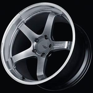 Advan GT for Porsche 21x9.5 / +59 Offset / 5-130 / 71.8mm Bore / Machining & Hyper Platinum Black