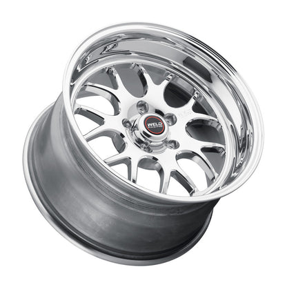 Weld S77 20x7 / 5x115mm BP / 2.8in. BS Polished Wheel (High Pad) - Non-Beadlock