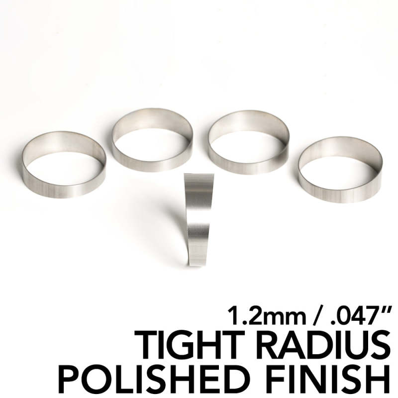 Ticon Industries 2.5in 45 Degree 1.26D CLR 1.2mm/.047in Wall Titanium Pie Cuts - Polished (5pk)