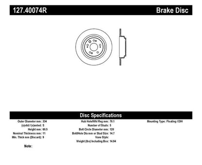 StopTech Slotted & Drilled Sport Brake Rotor