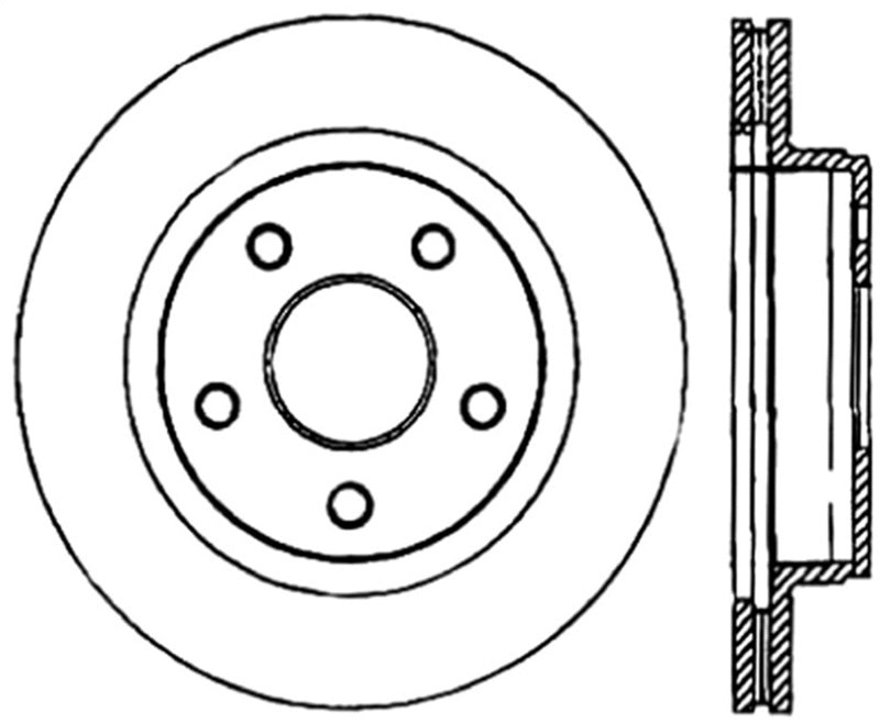 StopTech Power Slot 04-09 Dodge Durango / 02-05 Ram 1500 Front Left Slotted Cryo Rotor