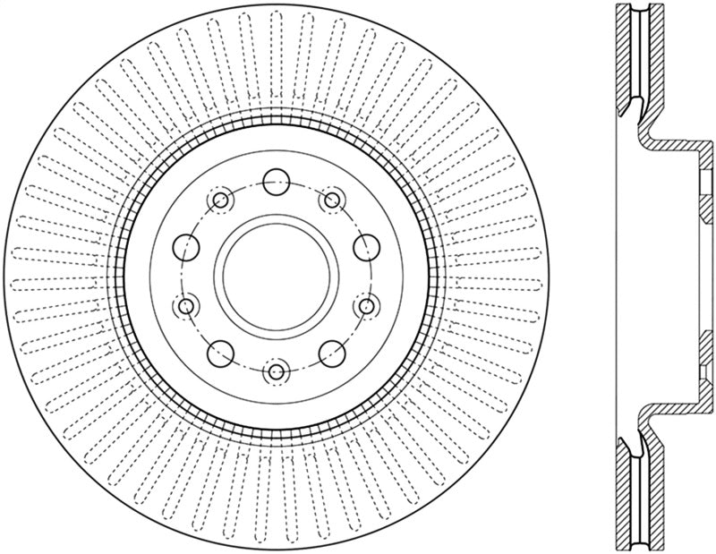 StopTech 14-18 Cadillac CTS Cryo-Stop Front Premium Rotor