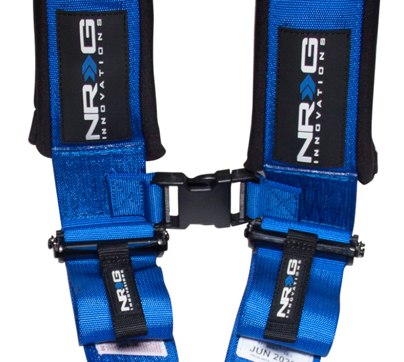 NRG SFI 16.1 5PT 3in. Padded Seat Belt Harness / Latch Link - Blue