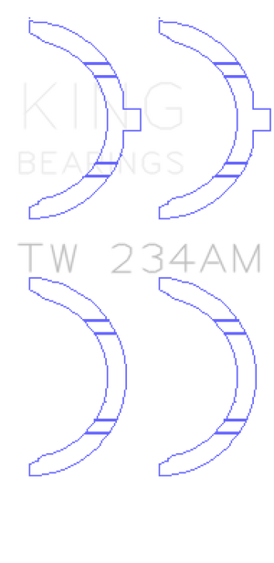 King Engine Bearings Toyota 22RE Thrust Washer Set