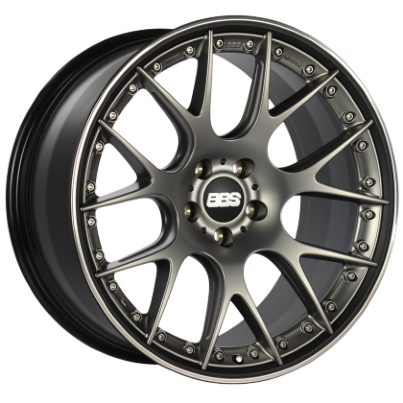 BBS CH-RII 20x10.5 5x120 ET35 Satin Platinum Center Black Lip SS Rim Prot Wheel -82mm PFS/Clip Req