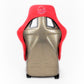 NRG FRP Bucket Seat ULTRA Edition - Large (Red Alcantara/Gold Glitter Back)