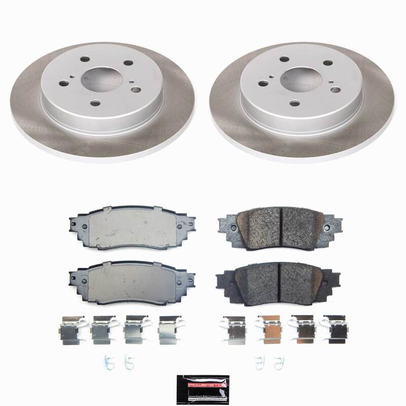Power Stop 24-26 Toyota Corolla Cross Rear Semi-Coated Rotor Kit