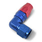 Russell Performance -10 AN Red/Blue 90 Degree Forged Aluminum Swivel Hose End