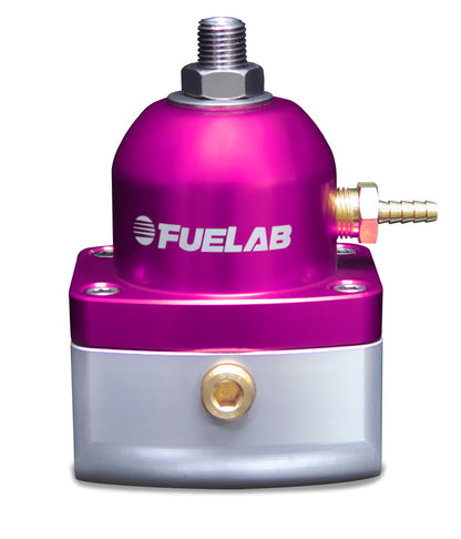 Fuelab 515 EFI Adjustable FPR Large Seat 25-90 PSI (2) -10AN In (1) -6AN Return - Purple