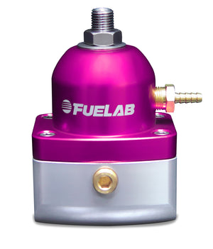 Fuelab 515 Carb Adjustable FPR Large Seat 1-3 PSI (2) -10AN In (1) -6AN Return - Purple