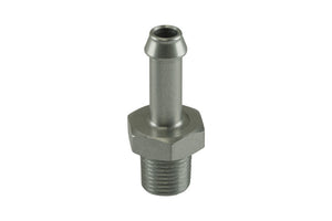 Turbosmart 6mm / 1/4in Hose End to 1/8 NPT Male Straight - Clear