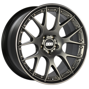 BBS CH-RII 21x10.5 5x120 ET35 Satin Platinum Center Black Lip SS Rim Prot Wheel -82mm PFS/Clip Req