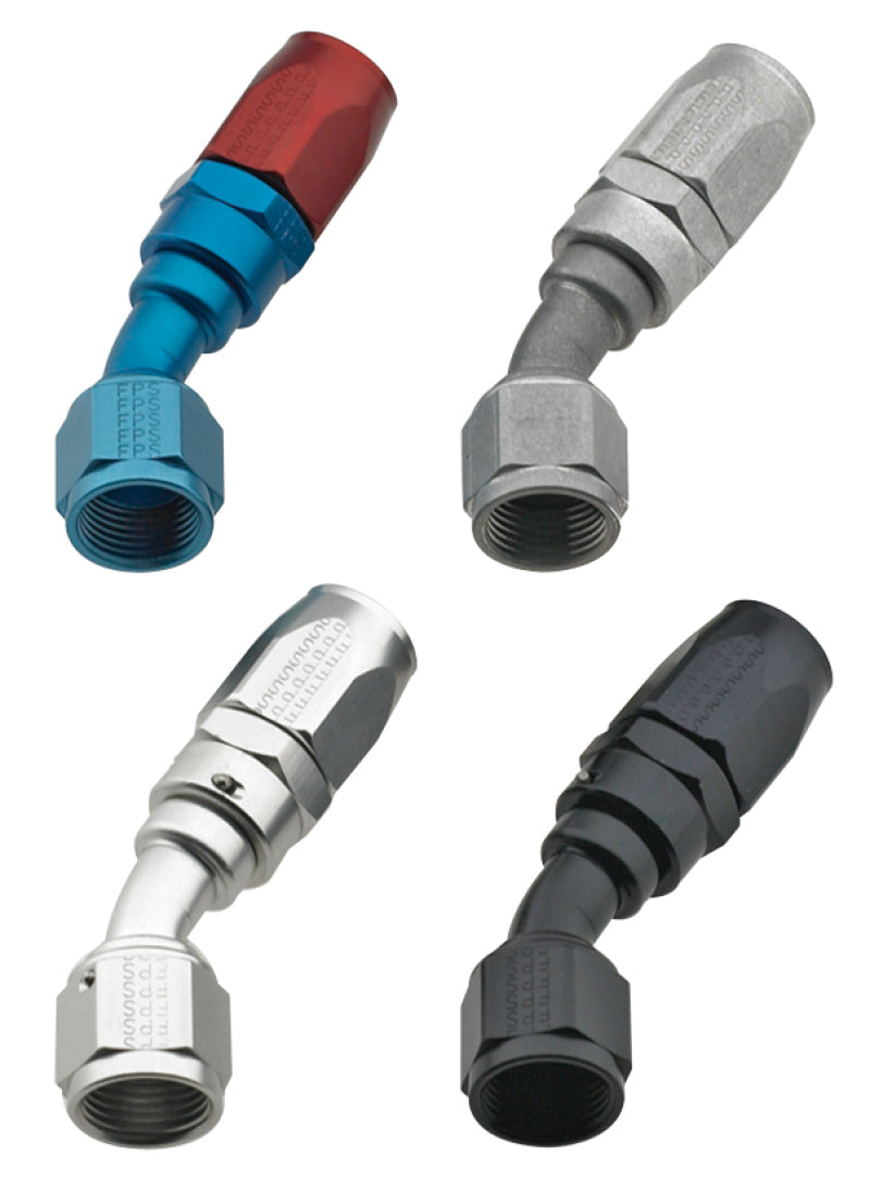 Fragola -16AN x 30 Degree Power Flow Hose End - Blue/Red