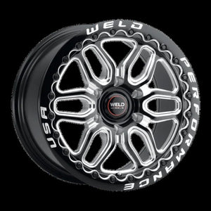 Weld Racing 17x10 Laguna 6 Drag Beadlock 6x139.7 ET25 BS6.48 Gloss BLK MIL DIA 106.1