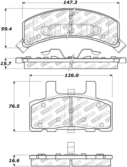 StopTech Street Select Brake Pads - Rear